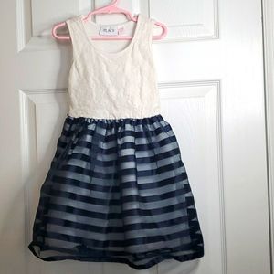 Navy striped girls Dress